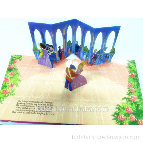 FDT customizes hard cover cheap children 3D pop-up book printing